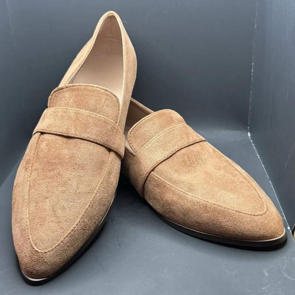Brown Women's Loafer Flats Pointed Toe Slip-On, size 42 EU 11 US NEW (Bx 3)